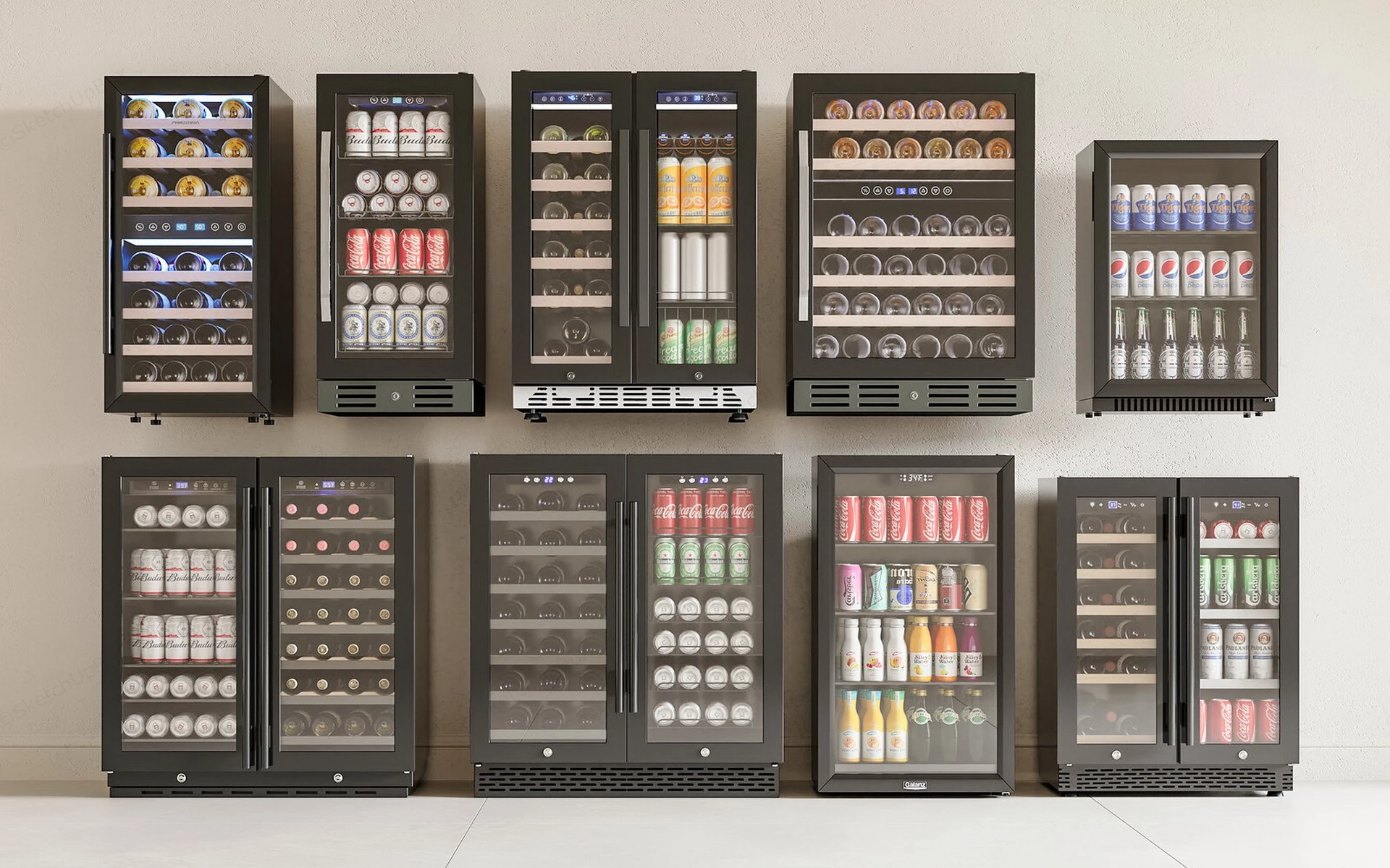 Undercounter Beverage Cooler sketchup model preview - SketchupBox