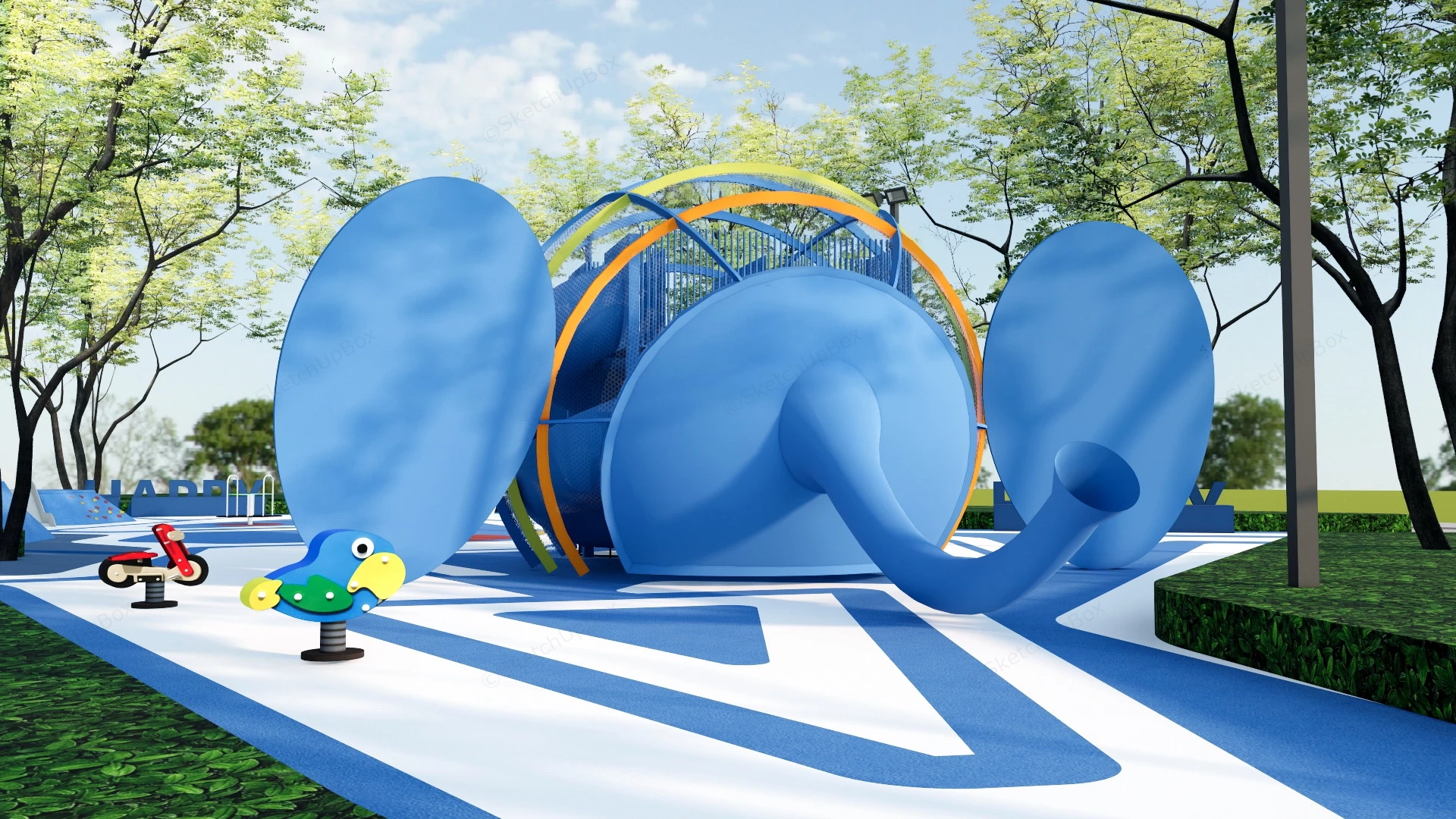 Elephant Playground sketchup model preview - SketchupBox