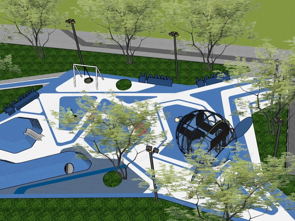 Elephant Playground sketchup model preview - SketchupBox