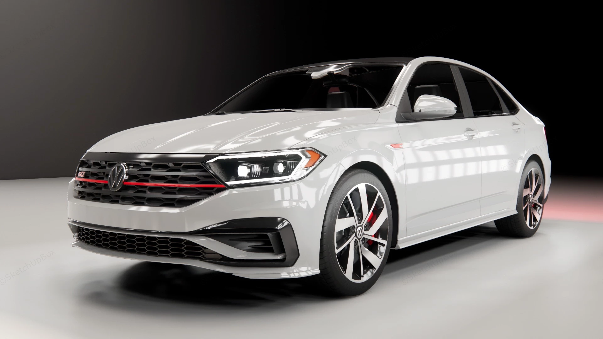 Volkswagen Jetta GLI sketchup model preview - SketchupBox