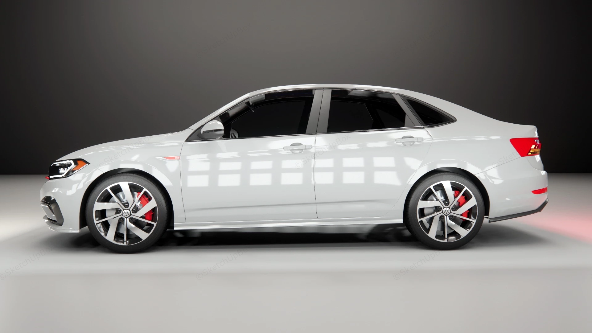 Volkswagen Jetta GLI sketchup model preview - SketchupBox