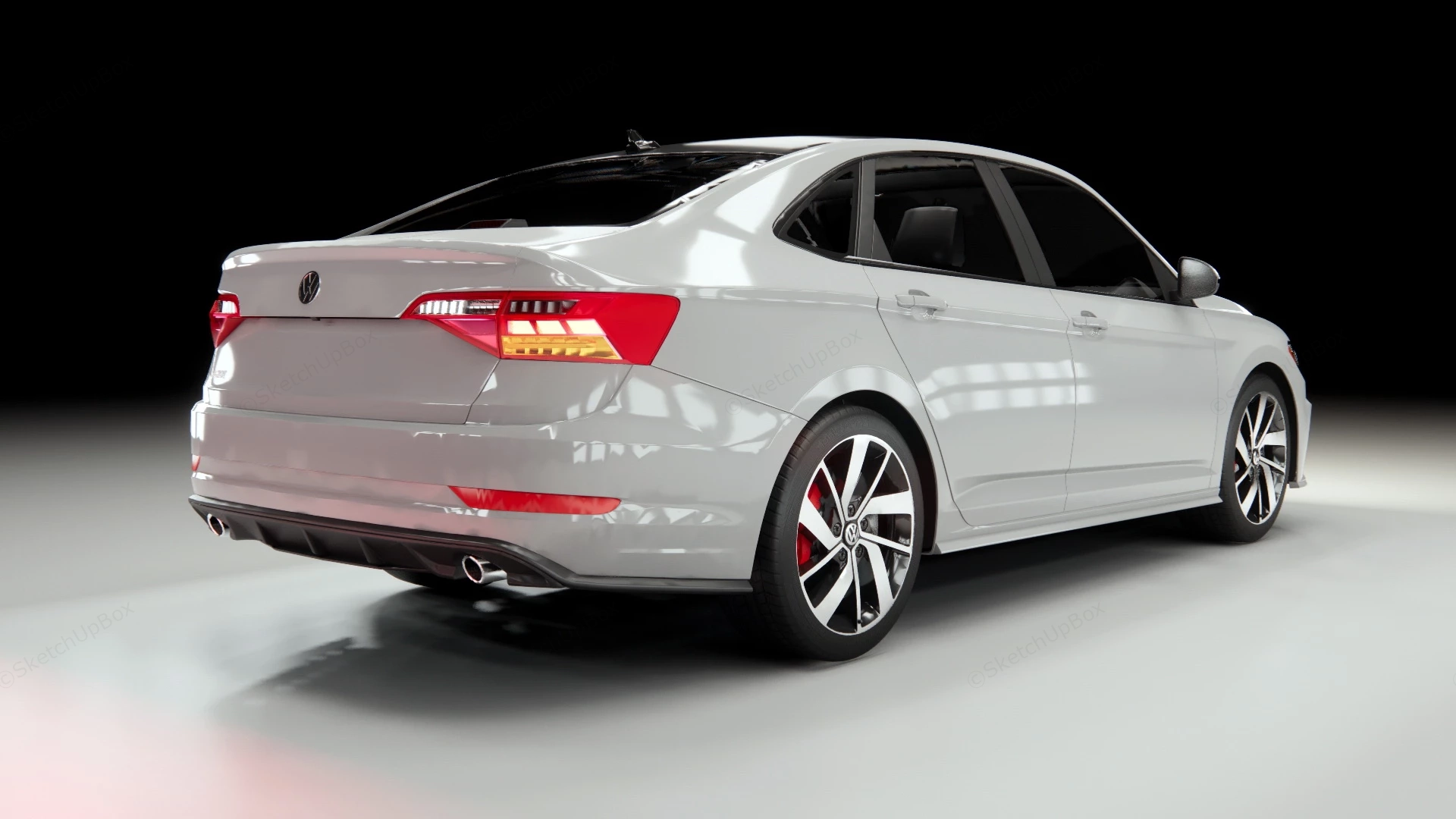 Volkswagen Jetta GLI sketchup model preview - SketchupBox