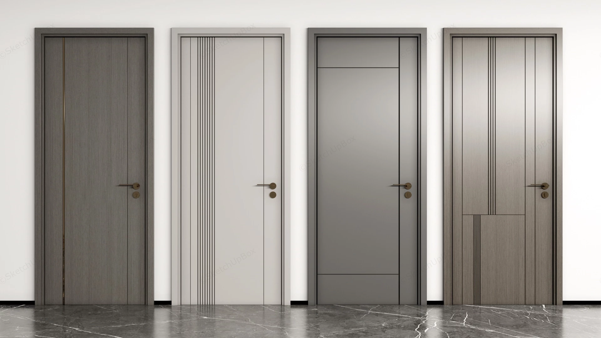 Interior Door Designs sketchup model preview - SketchupBox