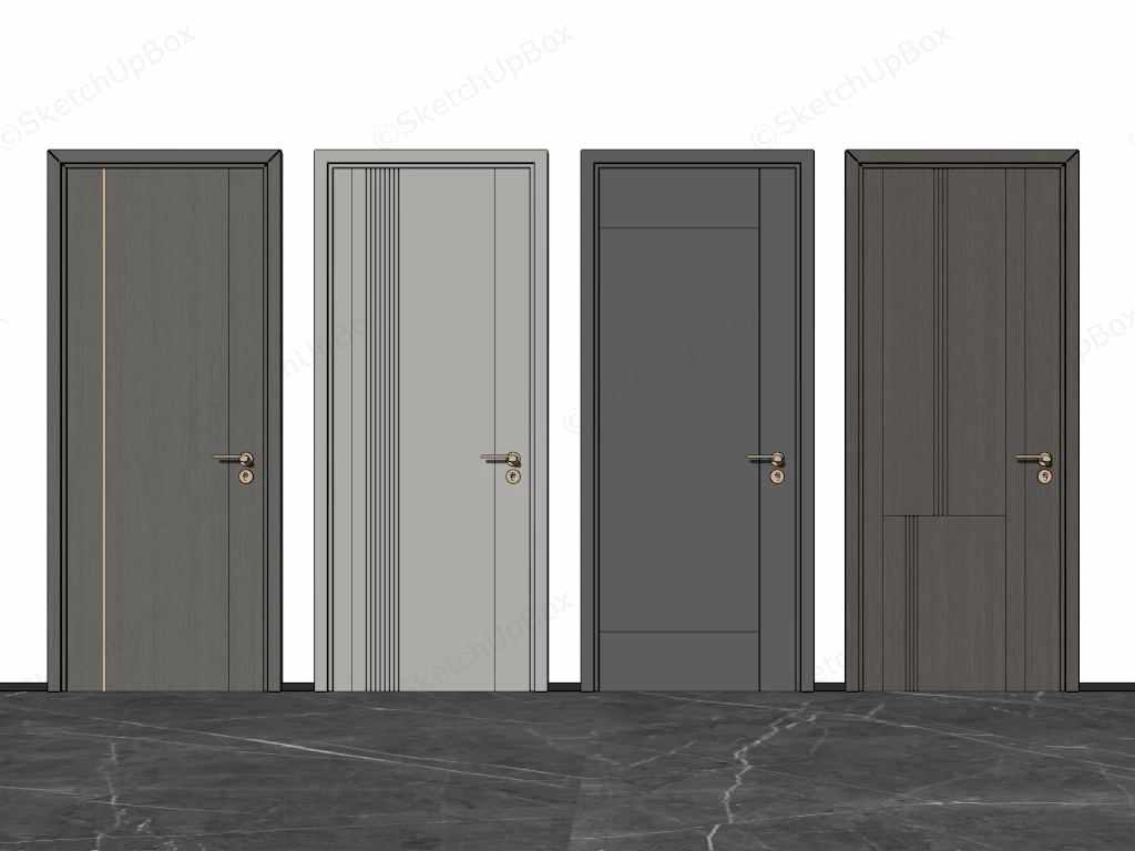 Interior Door Designs sketchup model preview - SketchupBox