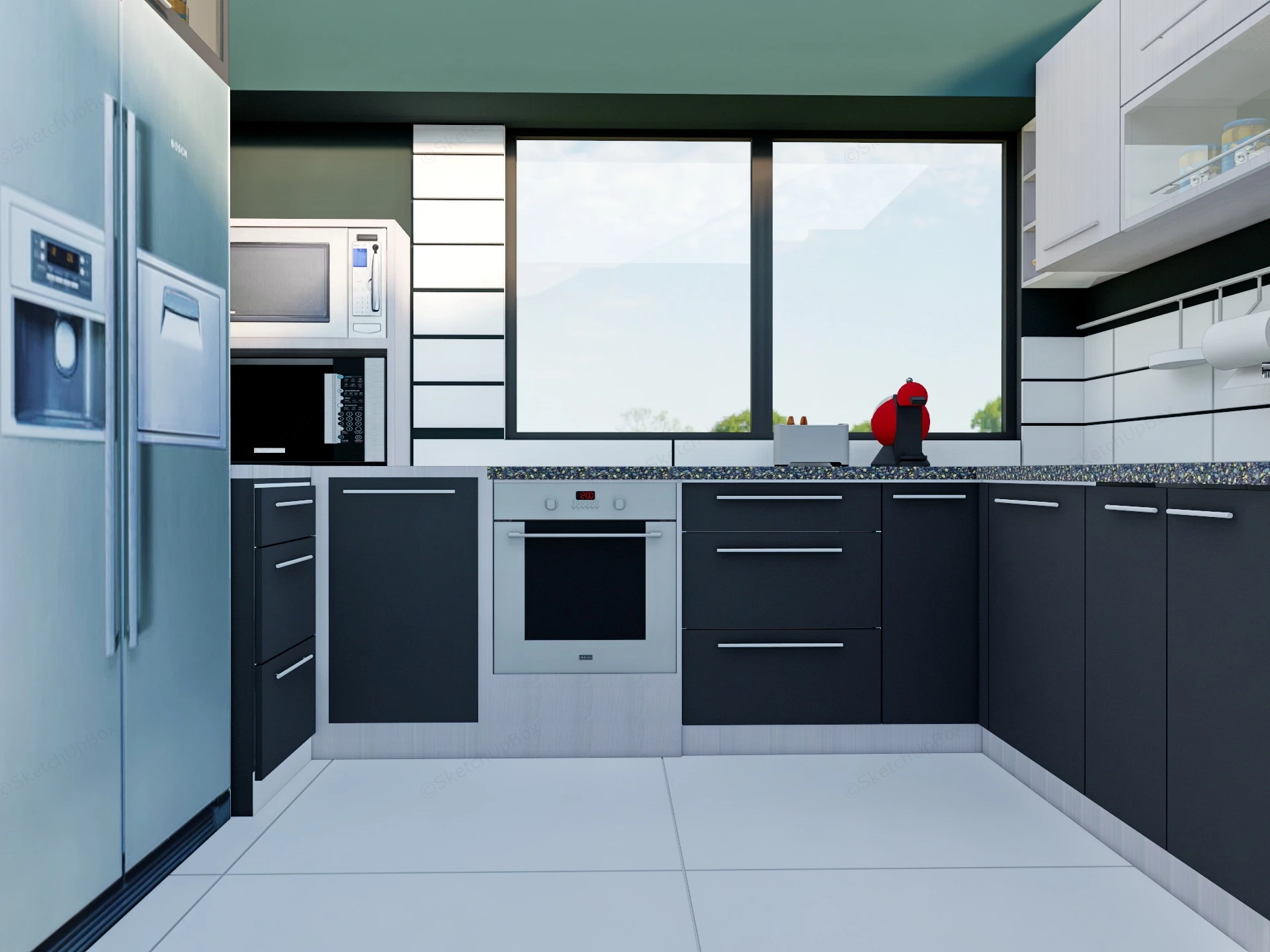 Small Kitchen Designs sketchup model preview - SketchupBox
