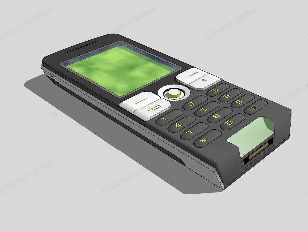 Vintage Cell Phone sketchup model preview - SketchupBox