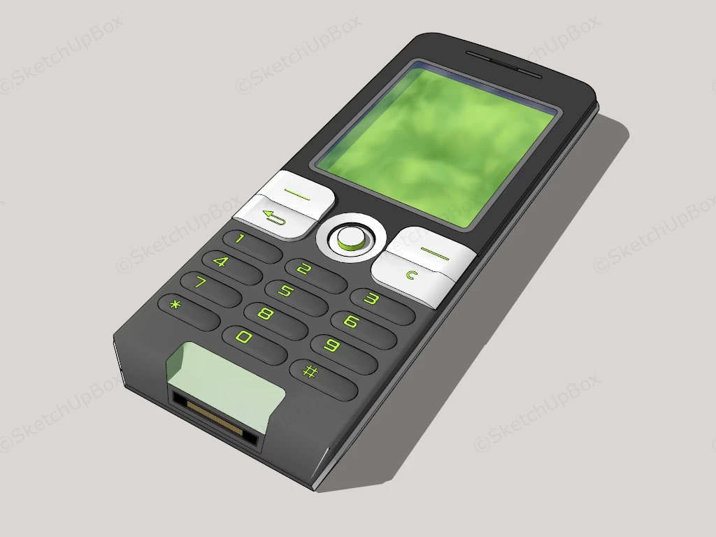 Vintage Cell Phone sketchup model preview - SketchupBox