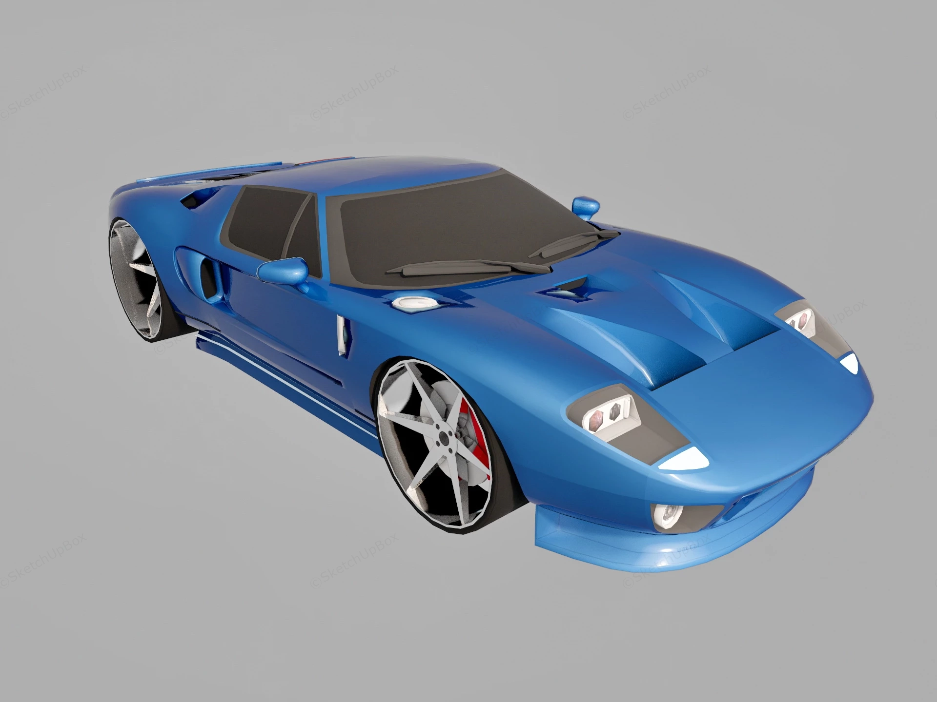 Luxury Sports Car sketchup model preview - SketchupBox