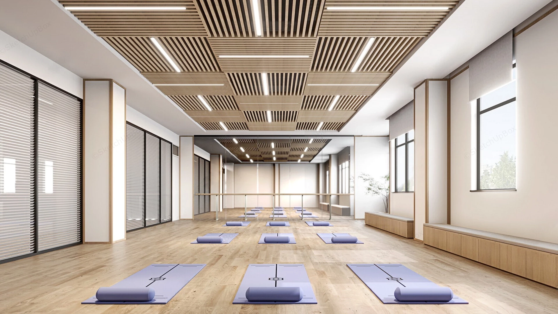 Yoga Studio Interior sketchup model preview - SketchupBox