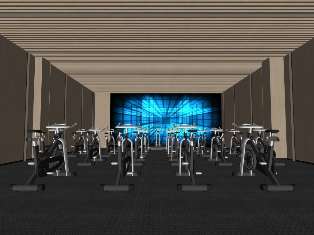 Spinning Bike Room sketchup model preview - SketchupBox