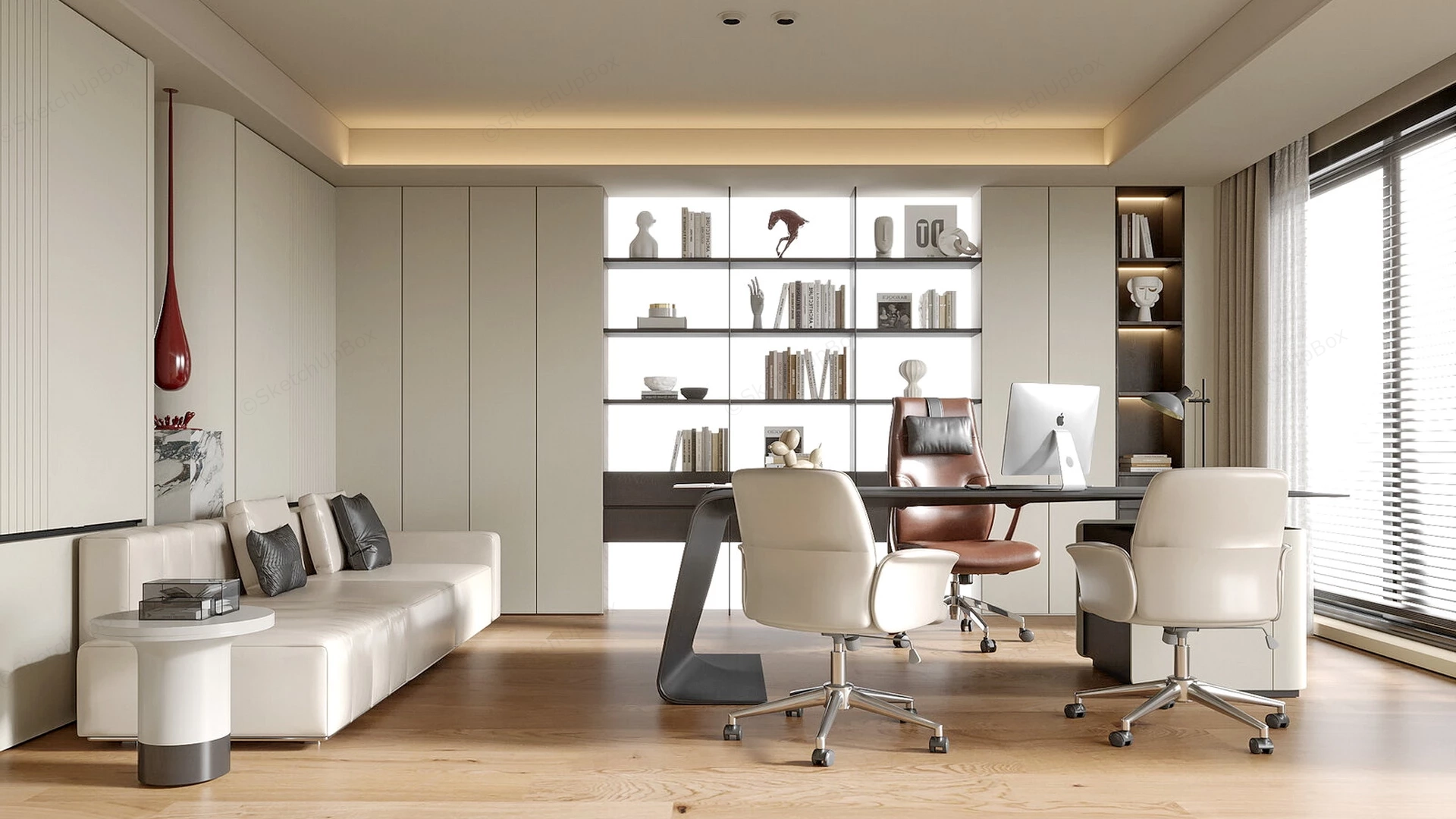 Luxury Manager Office Interior Design sketchup model preview - SketchupBox