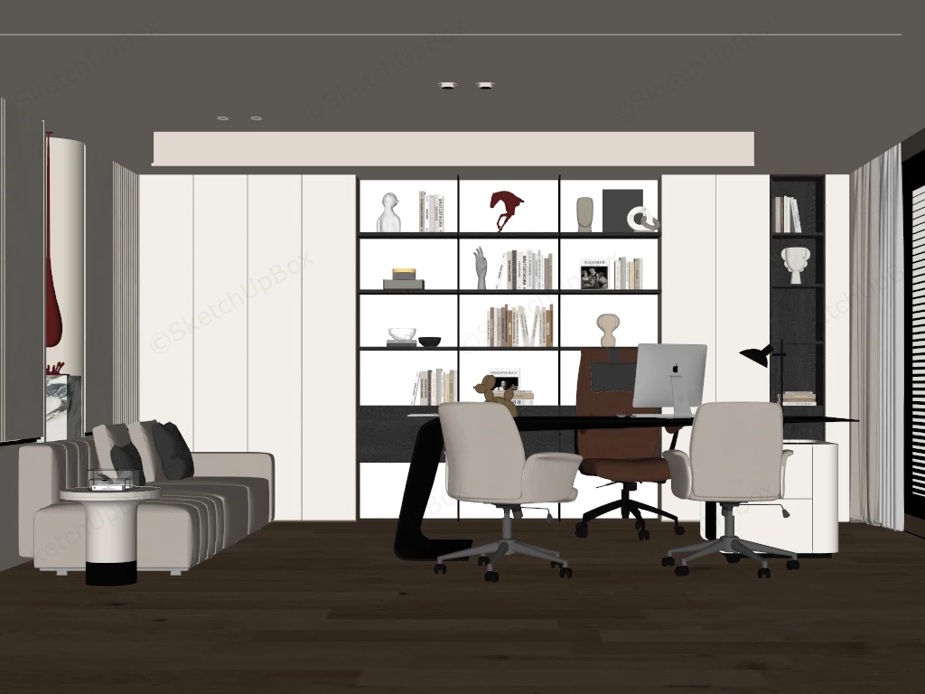 Luxury Manager Office Interior Design sketchup model preview - SketchupBox