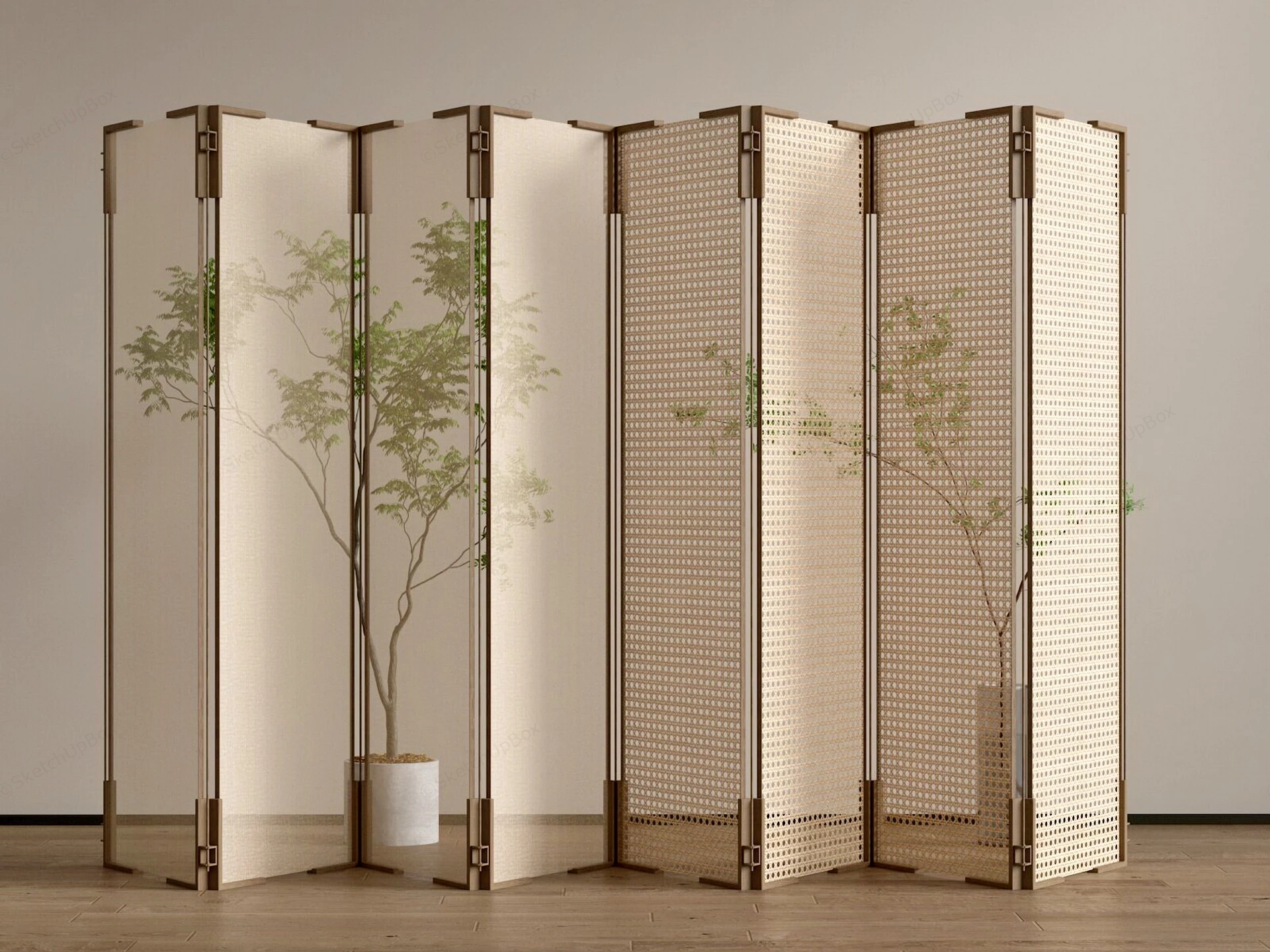 Privacy Screen Room Dividers sketchup model preview - SketchupBox