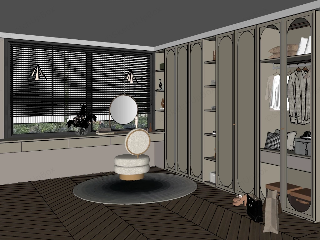 Master Closet Dressing Room sketchup model preview - SketchupBox