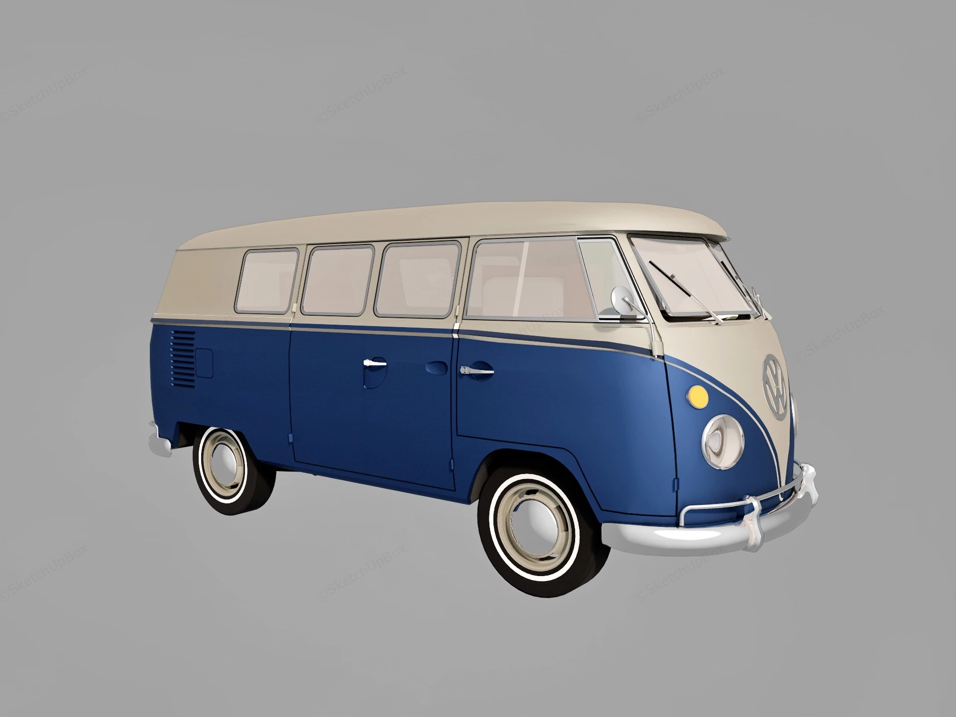 Old Volkswagen Van sketchup model preview - SketchupBox