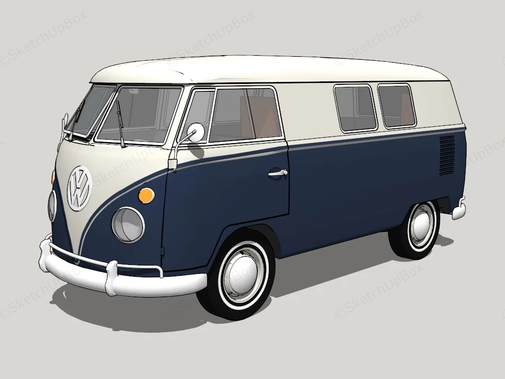 Old Volkswagen Van sketchup model preview - SketchupBox