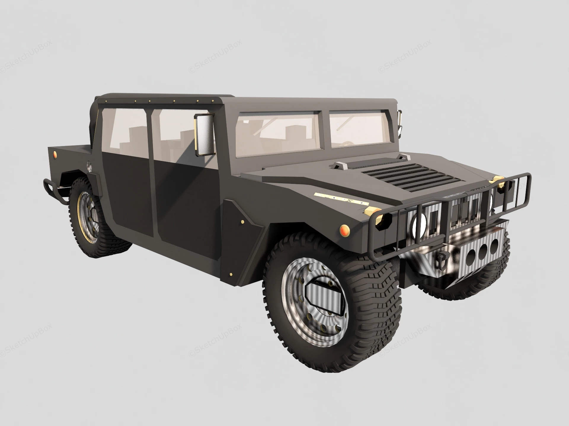 Hummer H1 Alpha sketchup model preview - SketchupBox
