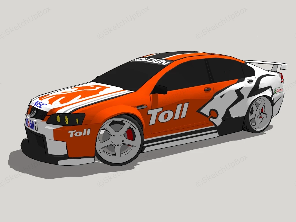 Holden Commodore VE V8 Supercar sketchup model preview - SketchupBox