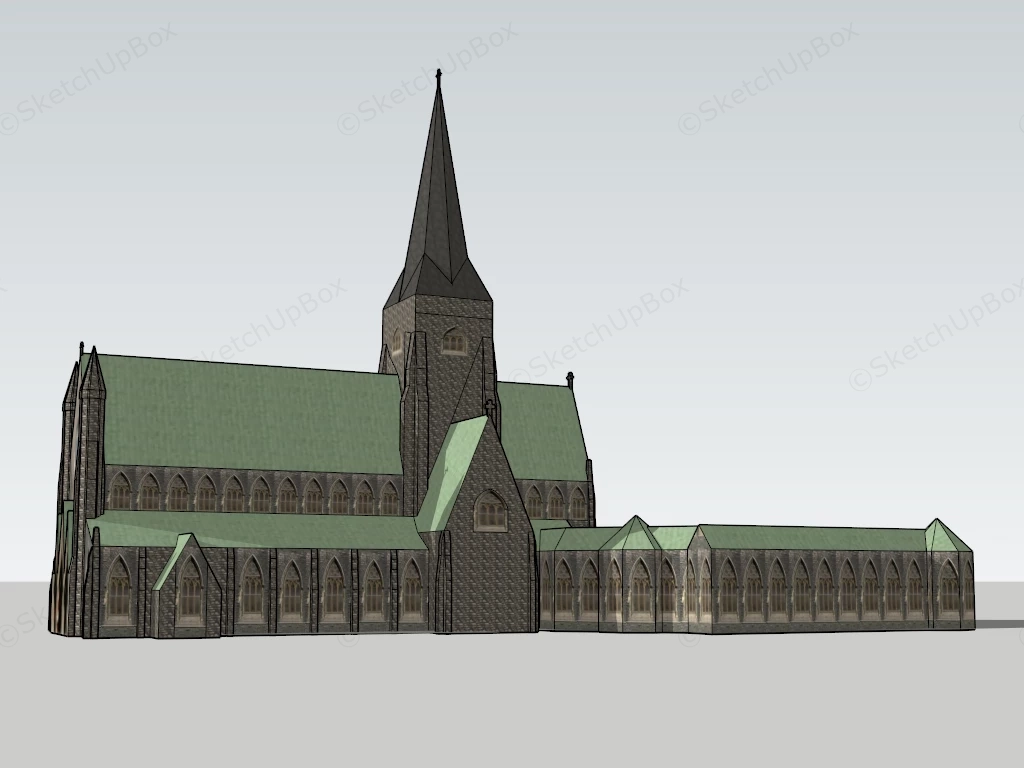 Christ Church Cathedral sketchup model preview - SketchupBox