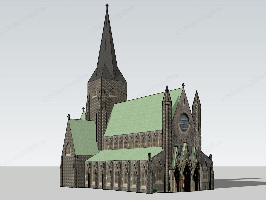 Christ Church Cathedral sketchup model preview - SketchupBox