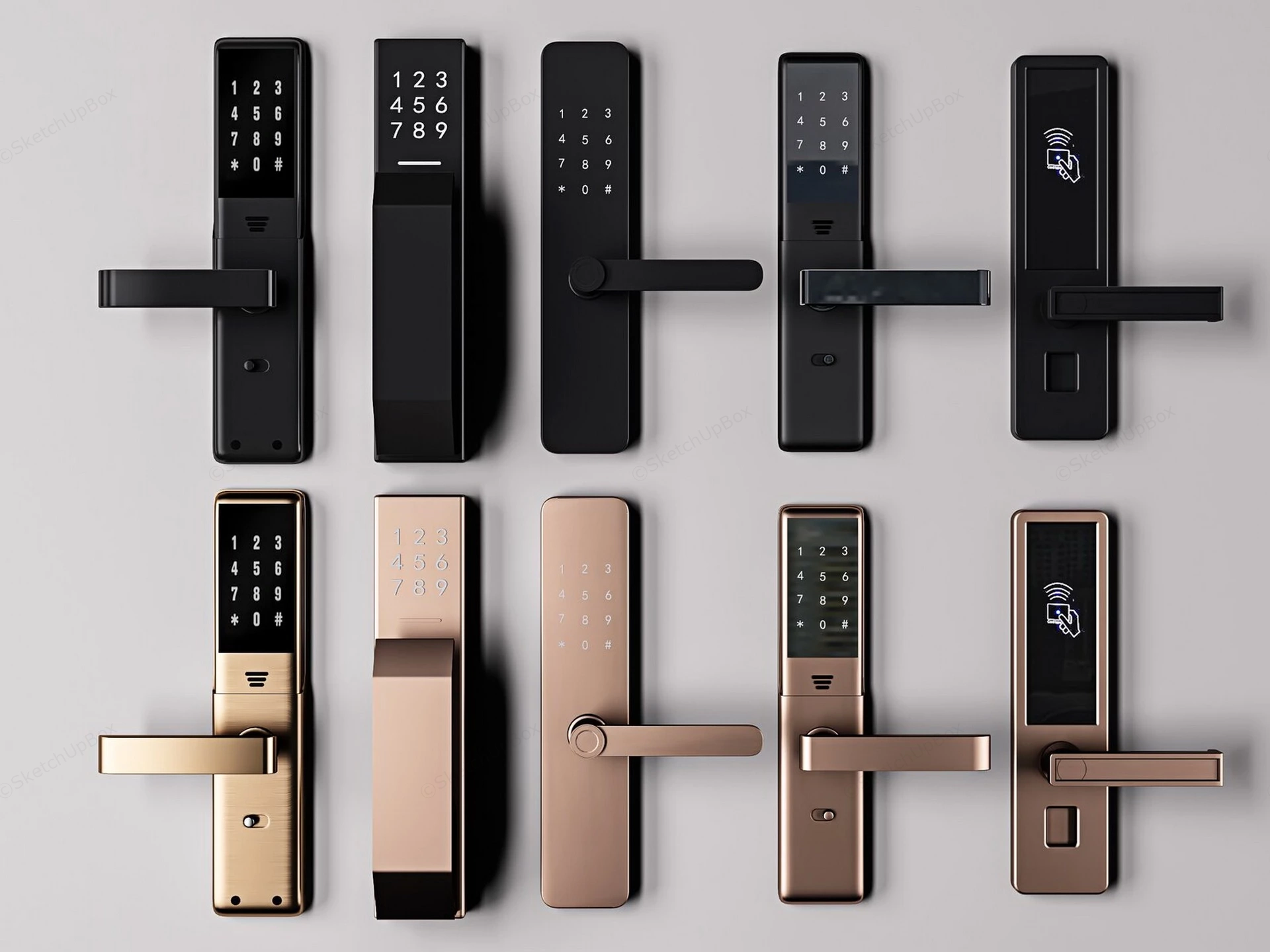 Smart Door Locks sketchup model preview - SketchupBox