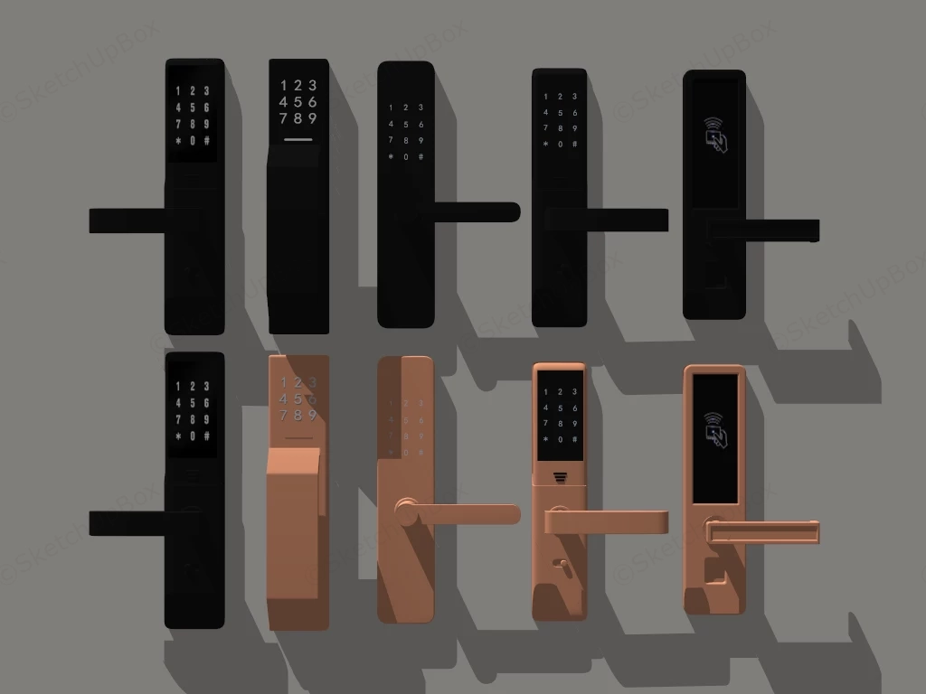 Smart Door Locks sketchup model preview - SketchupBox