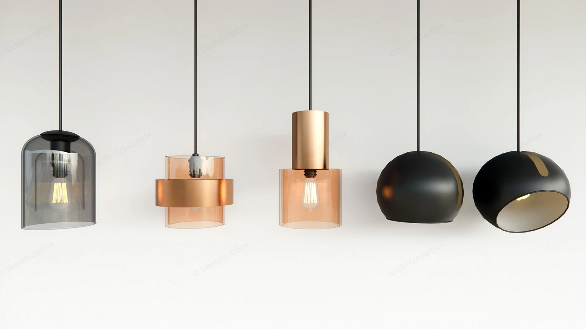 Modern Kitchen Pendant Lights sketchup model preview - SketchupBox