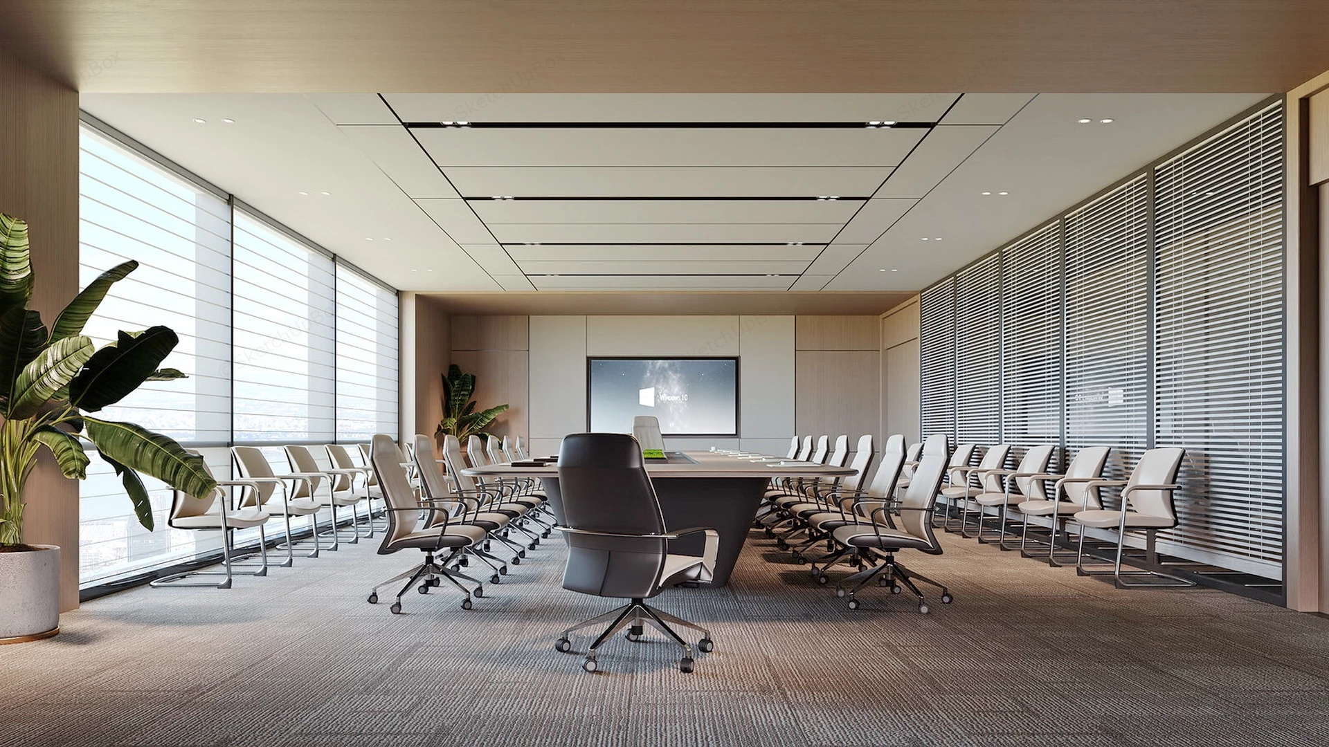 Large Conference Room Design sketchup model preview - SketchupBox