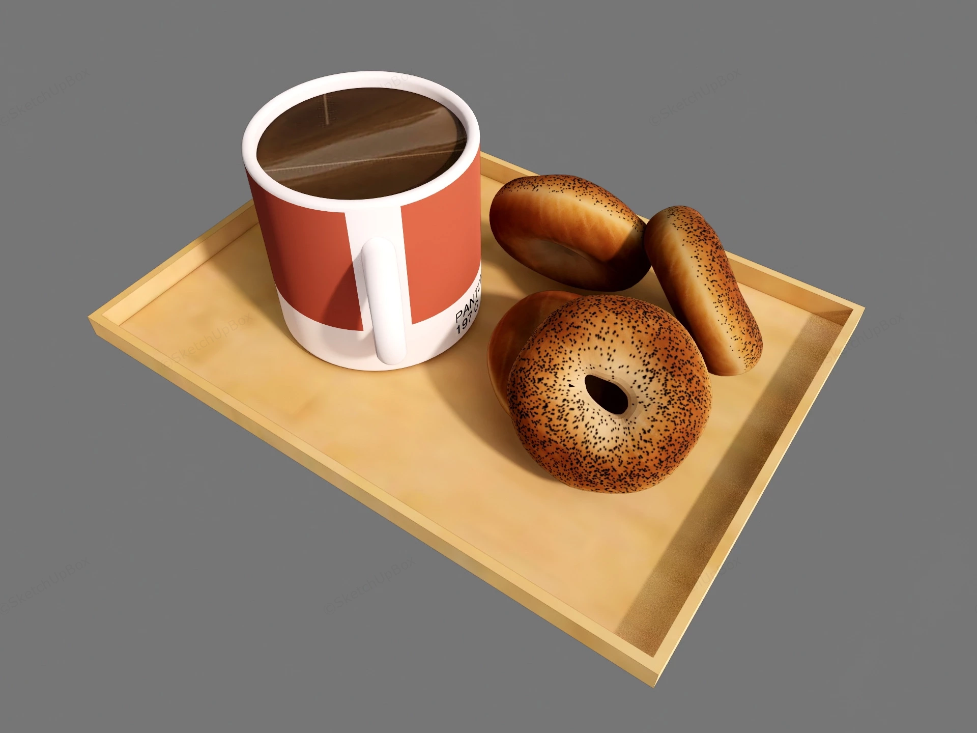 Coffee And Bread sketchup model preview - SketchupBox