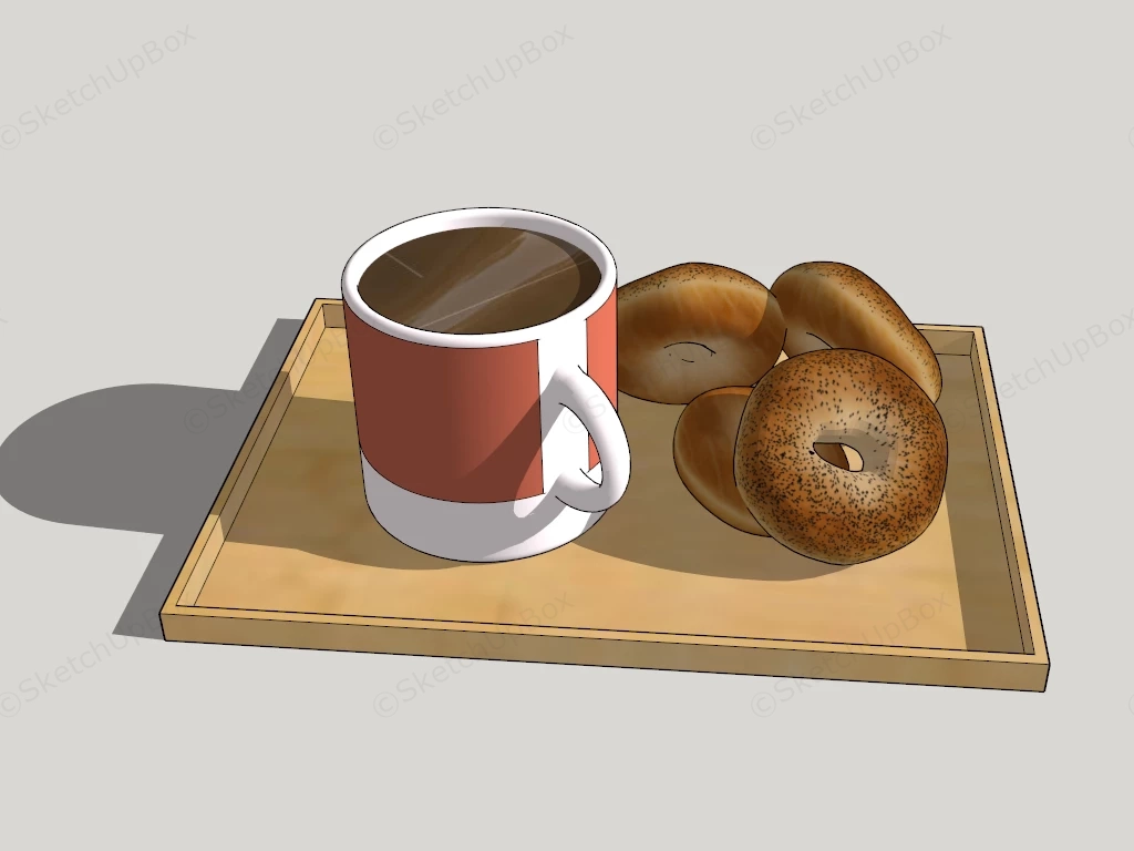 Coffee And Bread sketchup model preview - SketchupBox