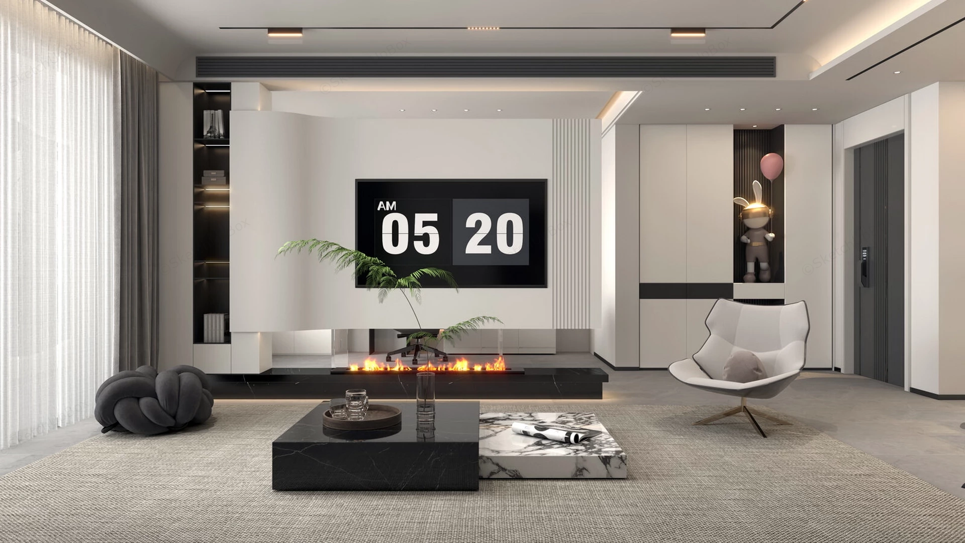 Home Office Living Room Ideas sketchup model preview - SketchupBox