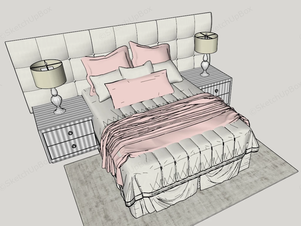 Elegant Bedroom Sets sketchup model preview - SketchupBox