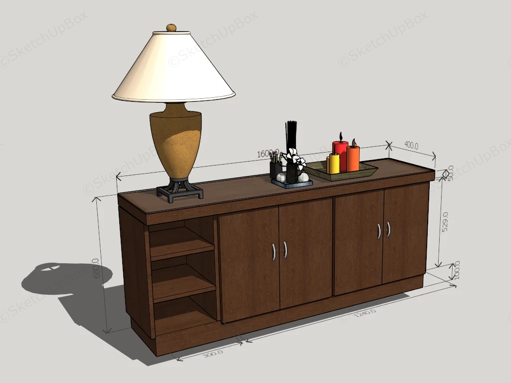 Dining Room Buffet sketchup model preview - SketchupBox