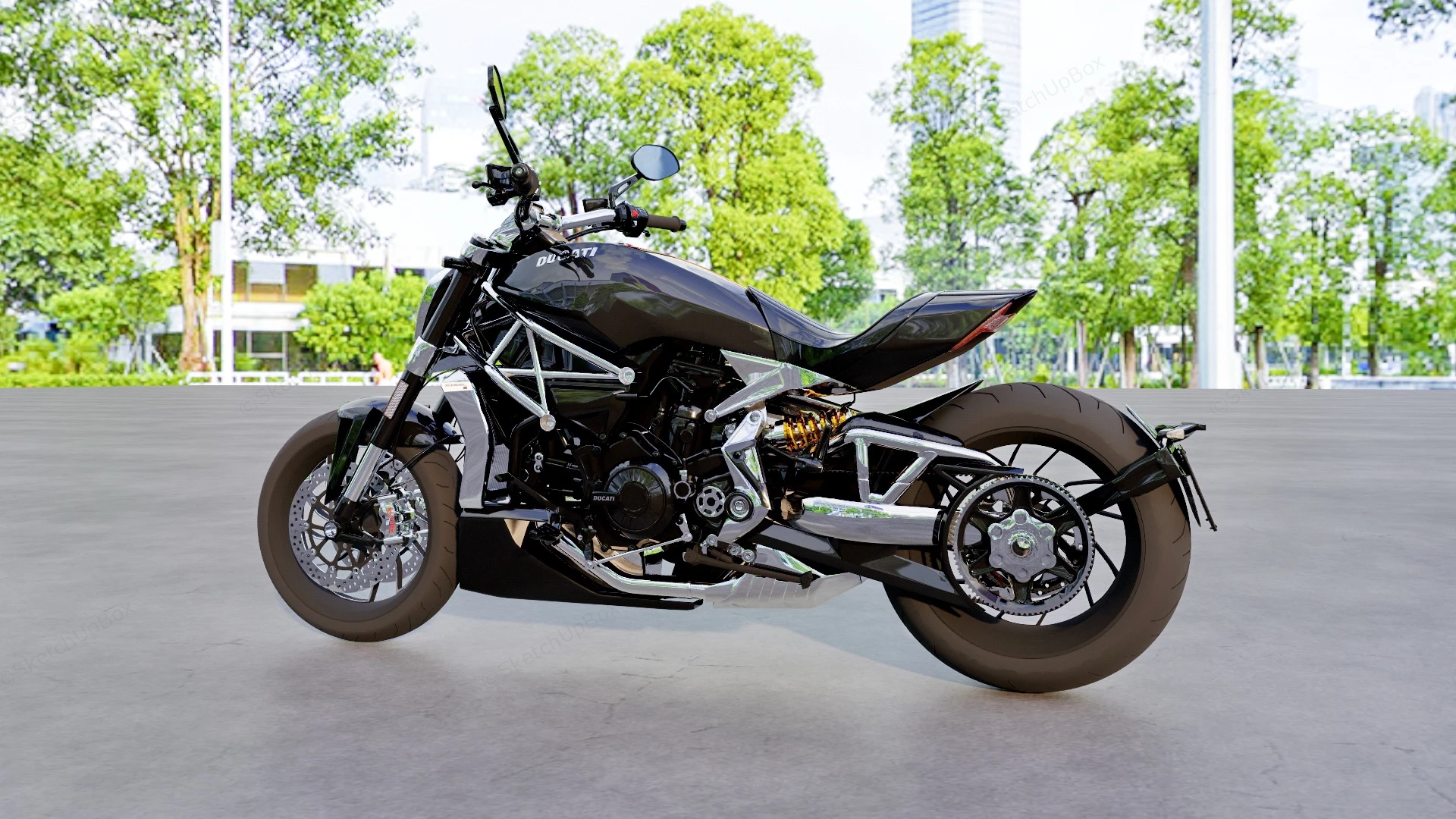 Ducati Xdiavel sketchup model preview - SketchupBox