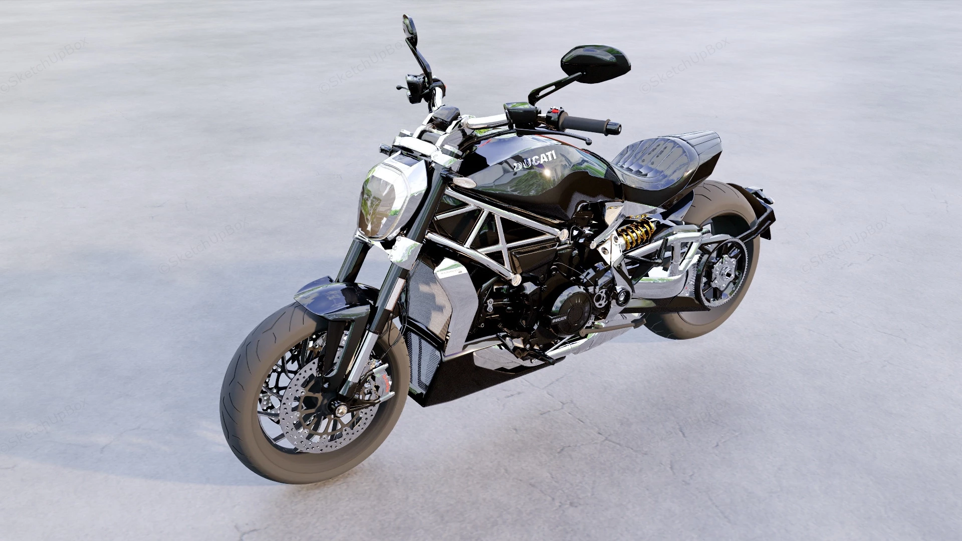 Ducati Xdiavel sketchup model preview - SketchupBox