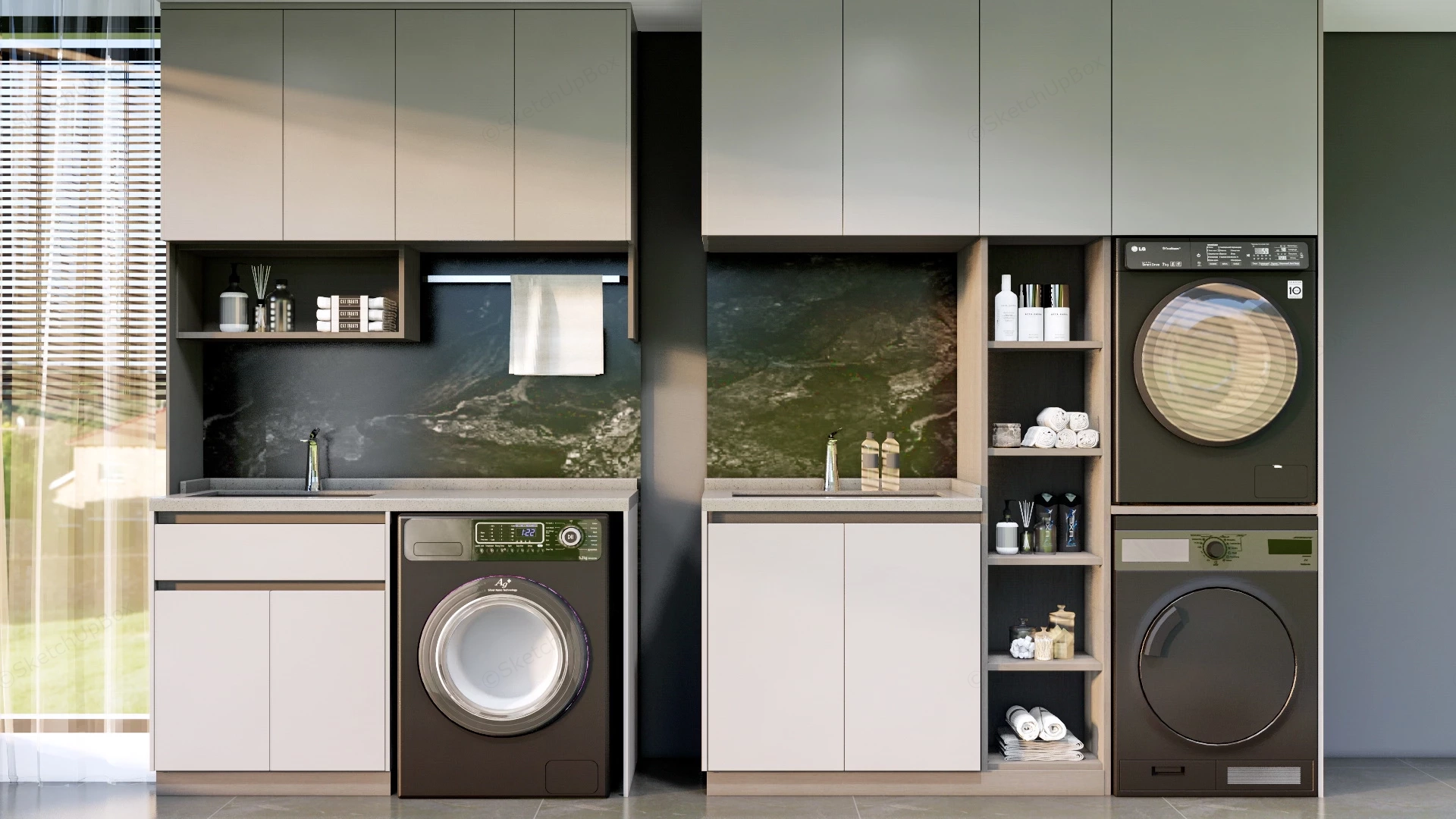 Laundry & Utility Room Storage Ideas sketchup model preview - SketchupBox