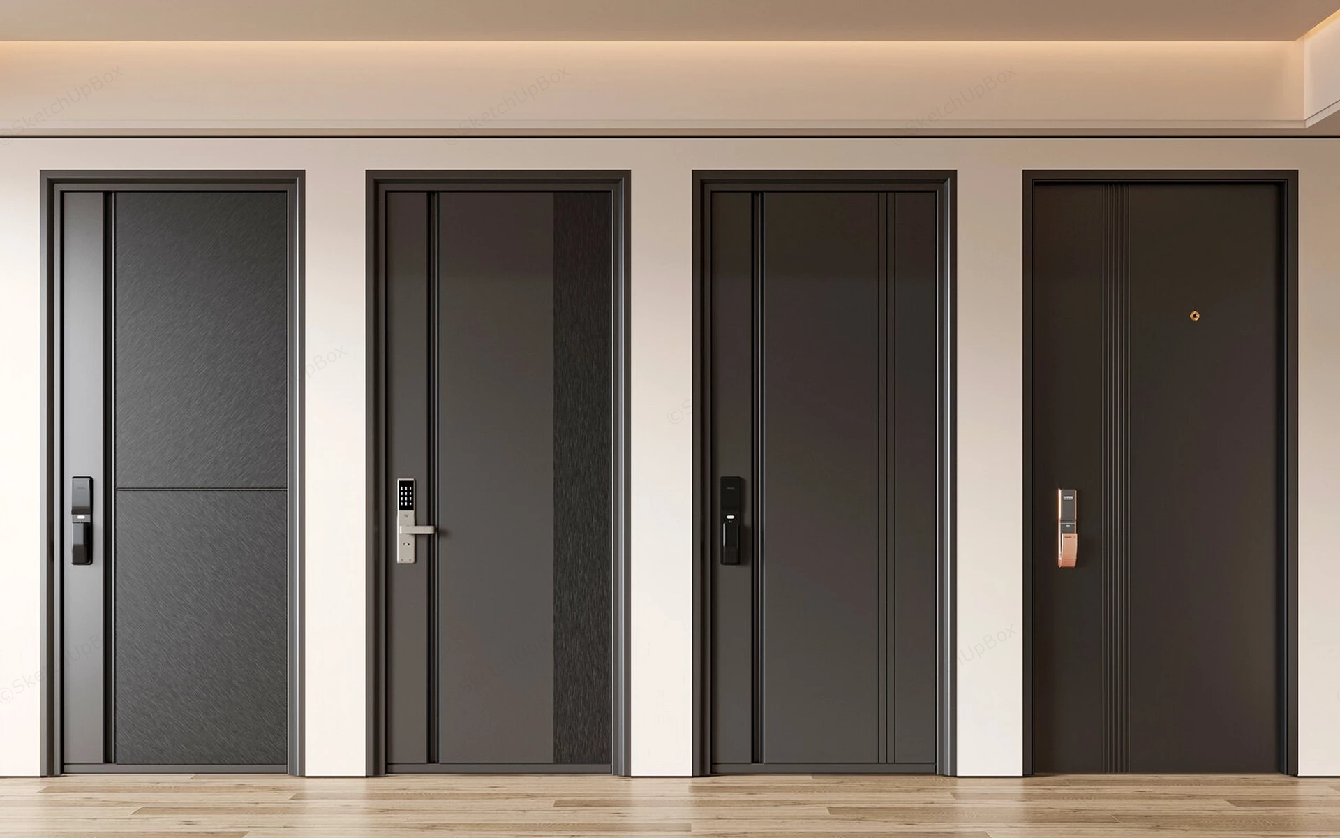 Exterior Security Doors sketchup model preview - SketchupBox