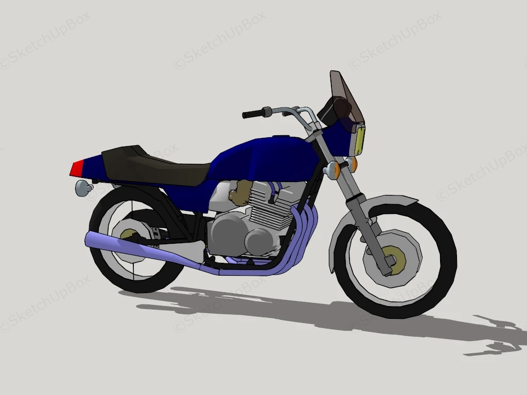 Cruiser Motorcycle sketchup model preview - SketchupBox
