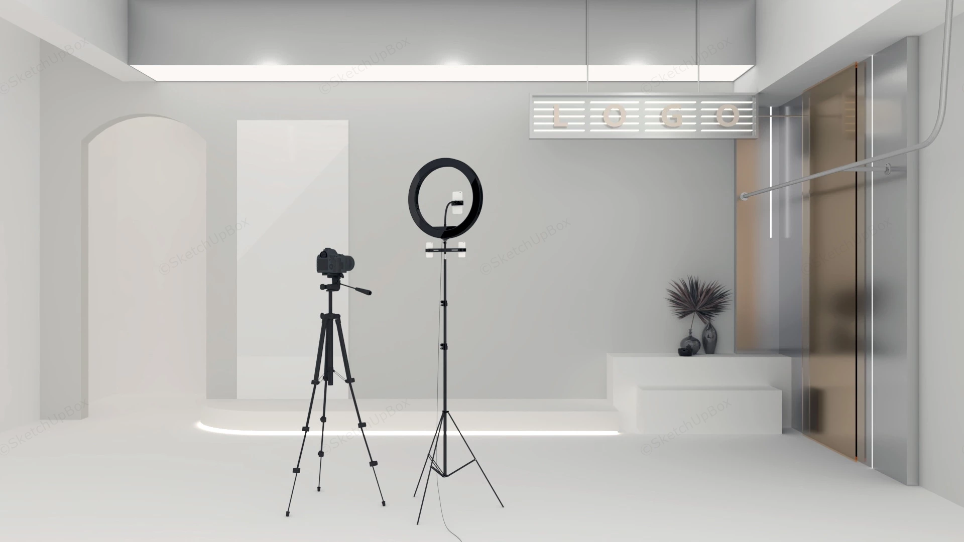 Live Stream Shopping Studio sketchup model preview - SketchupBox