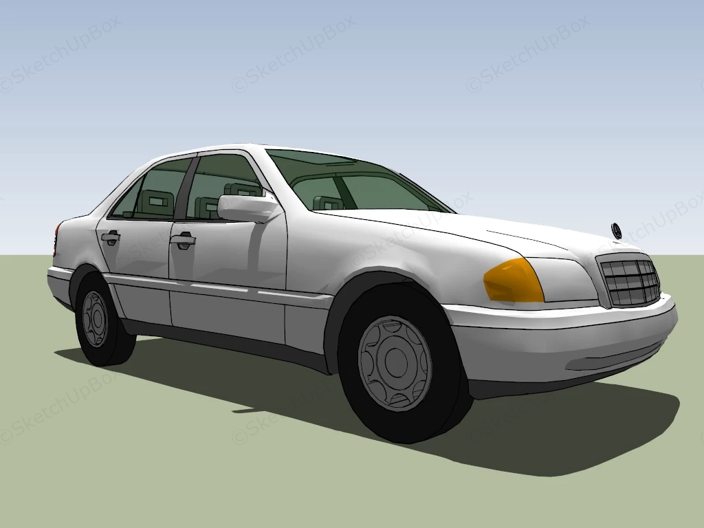 Old Mercedes Benz Sedan sketchup model preview - SketchupBox