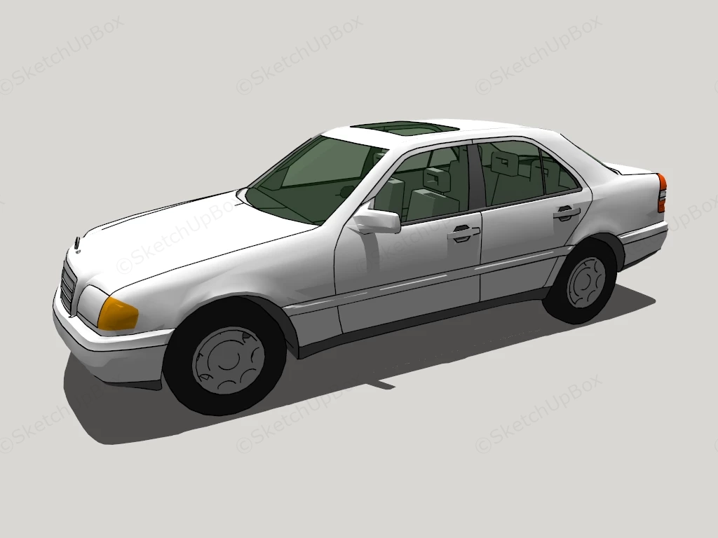 Old Mercedes Benz Sedan sketchup model preview - SketchupBox