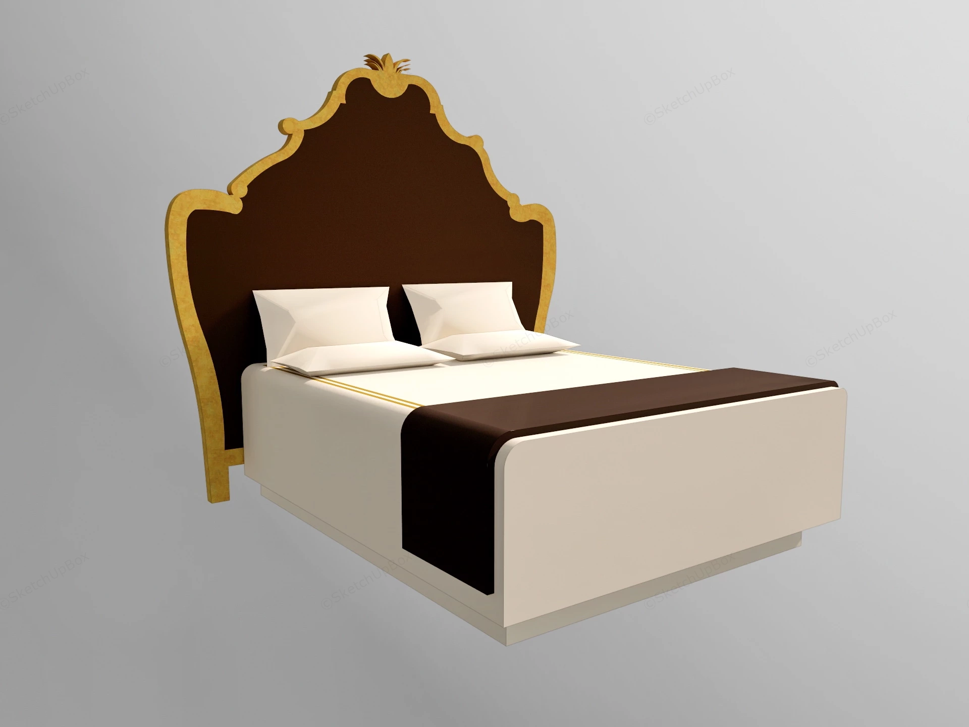 Classic Bed Design sketchup model preview - SketchupBox