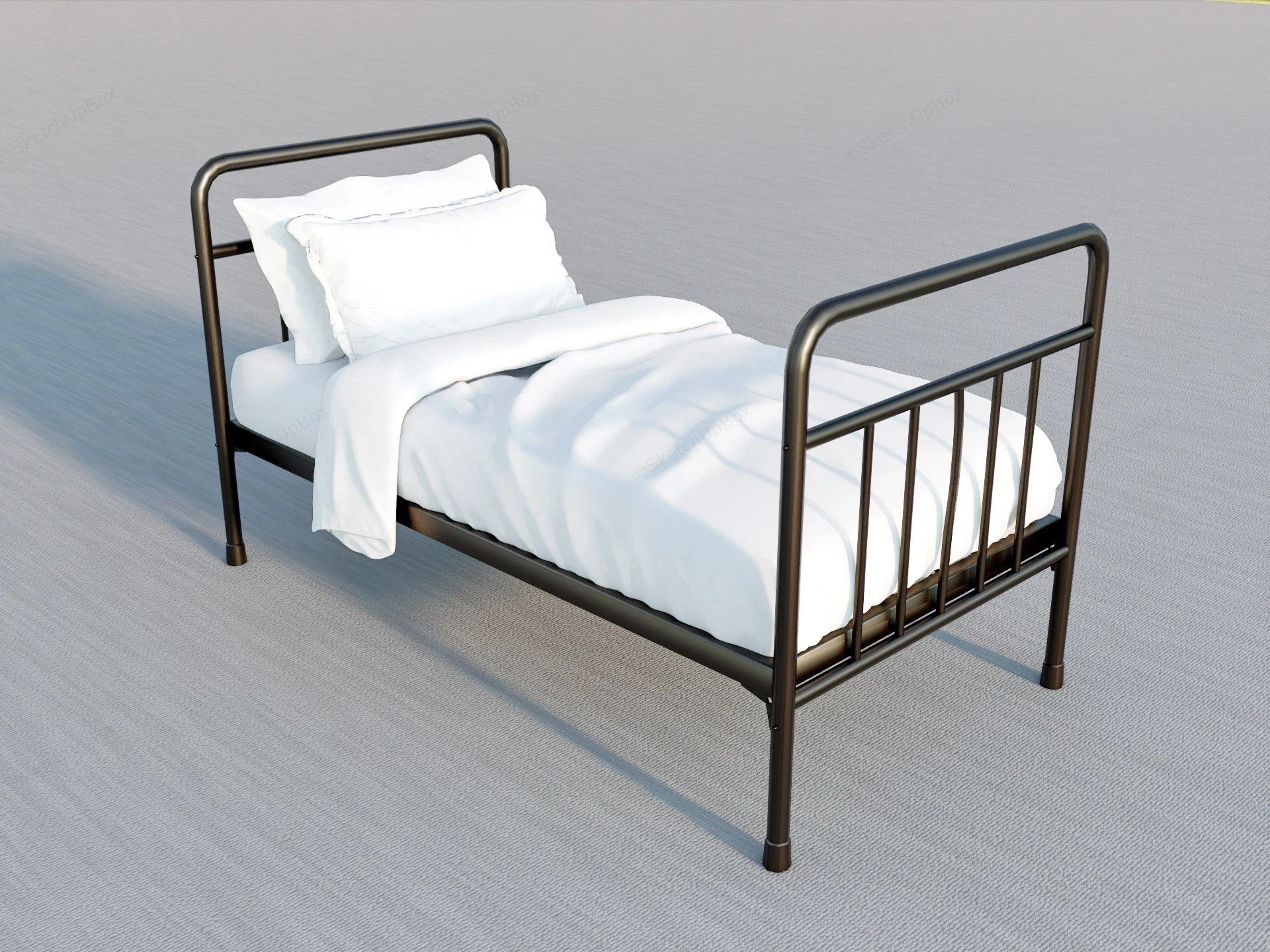 Antique Metal Tube Bed sketchup model preview - SketchupBox