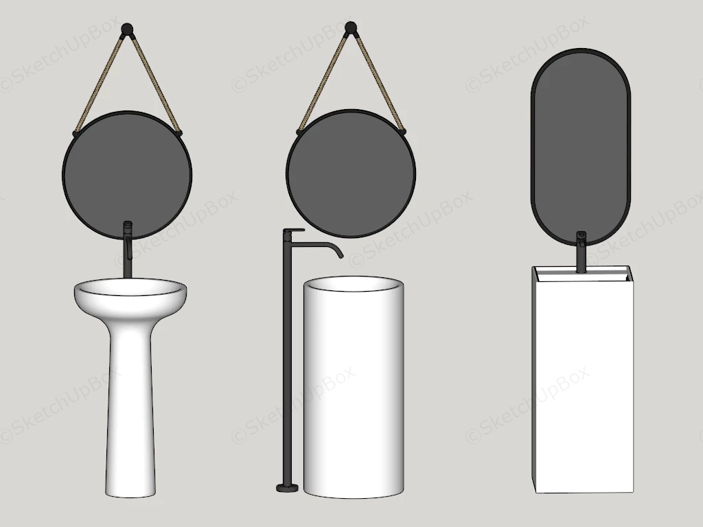 Free Standing Wash Basins sketchup model preview - SketchupBox