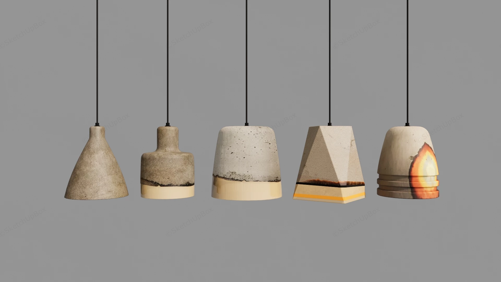 Dining Room Pendant Lights sketchup model preview - SketchupBox