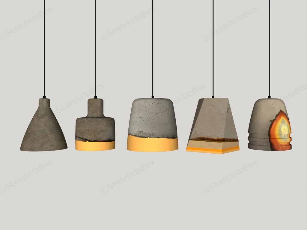 Dining Room Pendant Lights sketchup model preview - SketchupBox