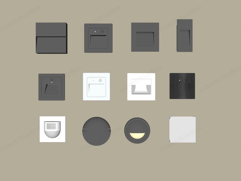Modern Sensor Wall Sconces sketchup model preview - SketchupBox