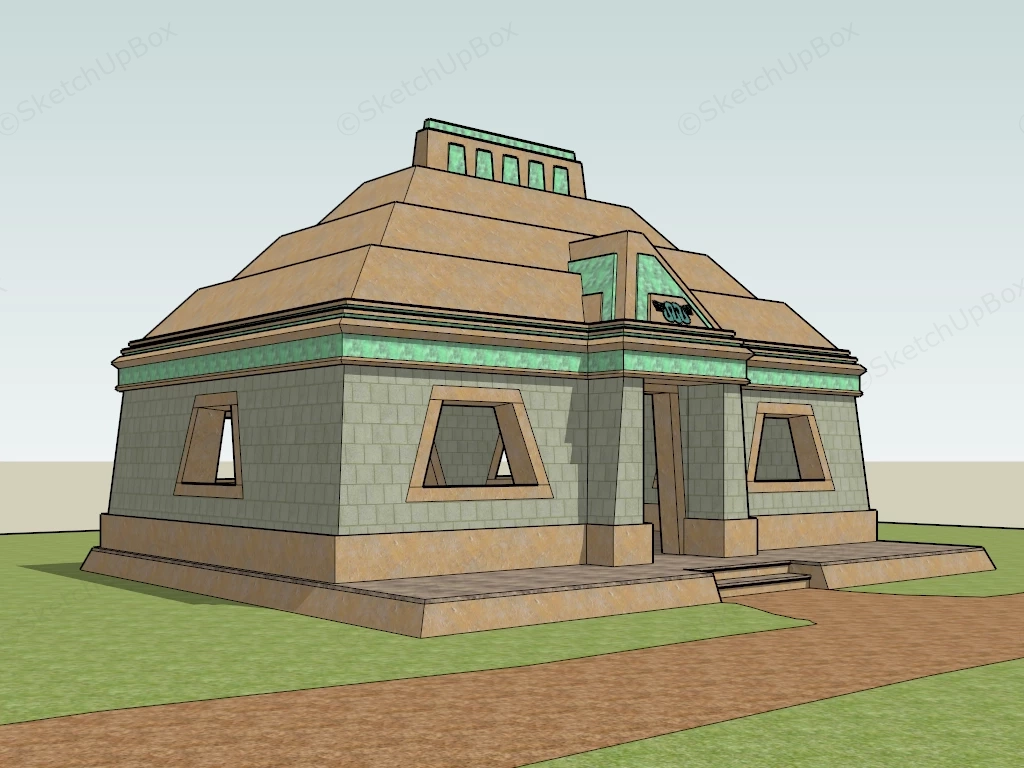 Aztec House sketchup model preview - SketchupBox