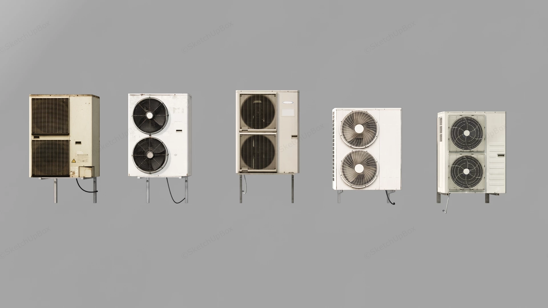 Old Air Conditioner Outside Units sketchup model preview - SketchupBox