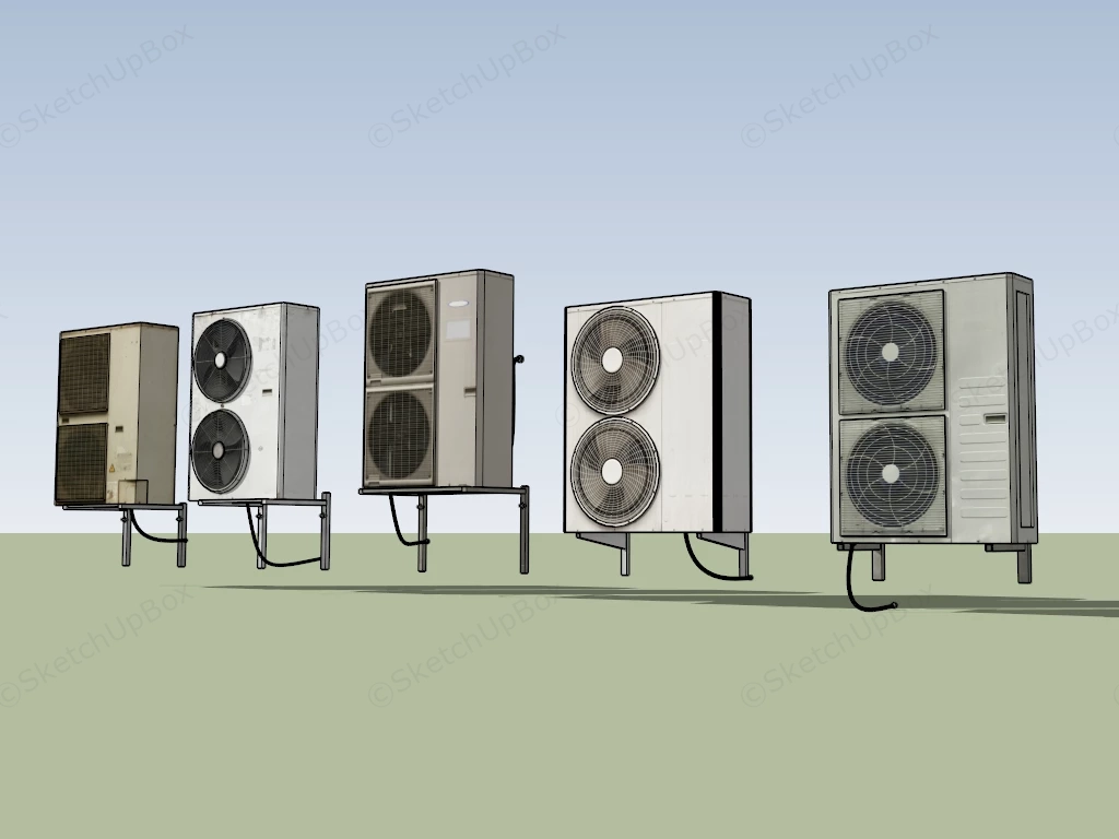 Old Air Conditioner Outside Units sketchup model preview - SketchupBox